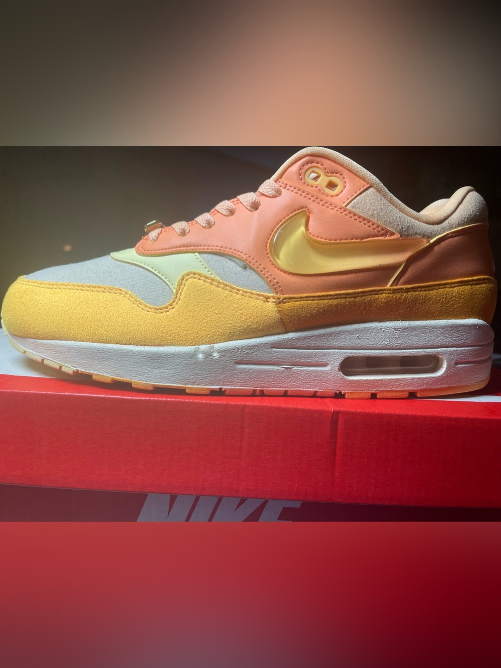 Nike Air Max 1 Puerto Rico Orange Frost 8.5W-7M - Picture 2 of 16